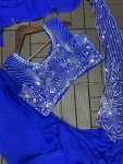 3FANCY GEORGETTE EMBROIDERY SEQUENCE WORK READY TO WEAR SAREE WITH STITCHED BLOUSE PARTY WEAR WHOLESALE PRICE ETHNIC GARMENT (26)