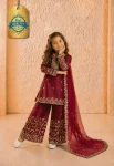 3FANCY GMYS SILK EMBROIDERY 3 MM SEQUENCE & CODING DORI WORK KID’S TOP PALAZZO WITH DUPATTA FESTIVE WEAR WHOLESALE PRICE ETHNIC GARMENT (29)