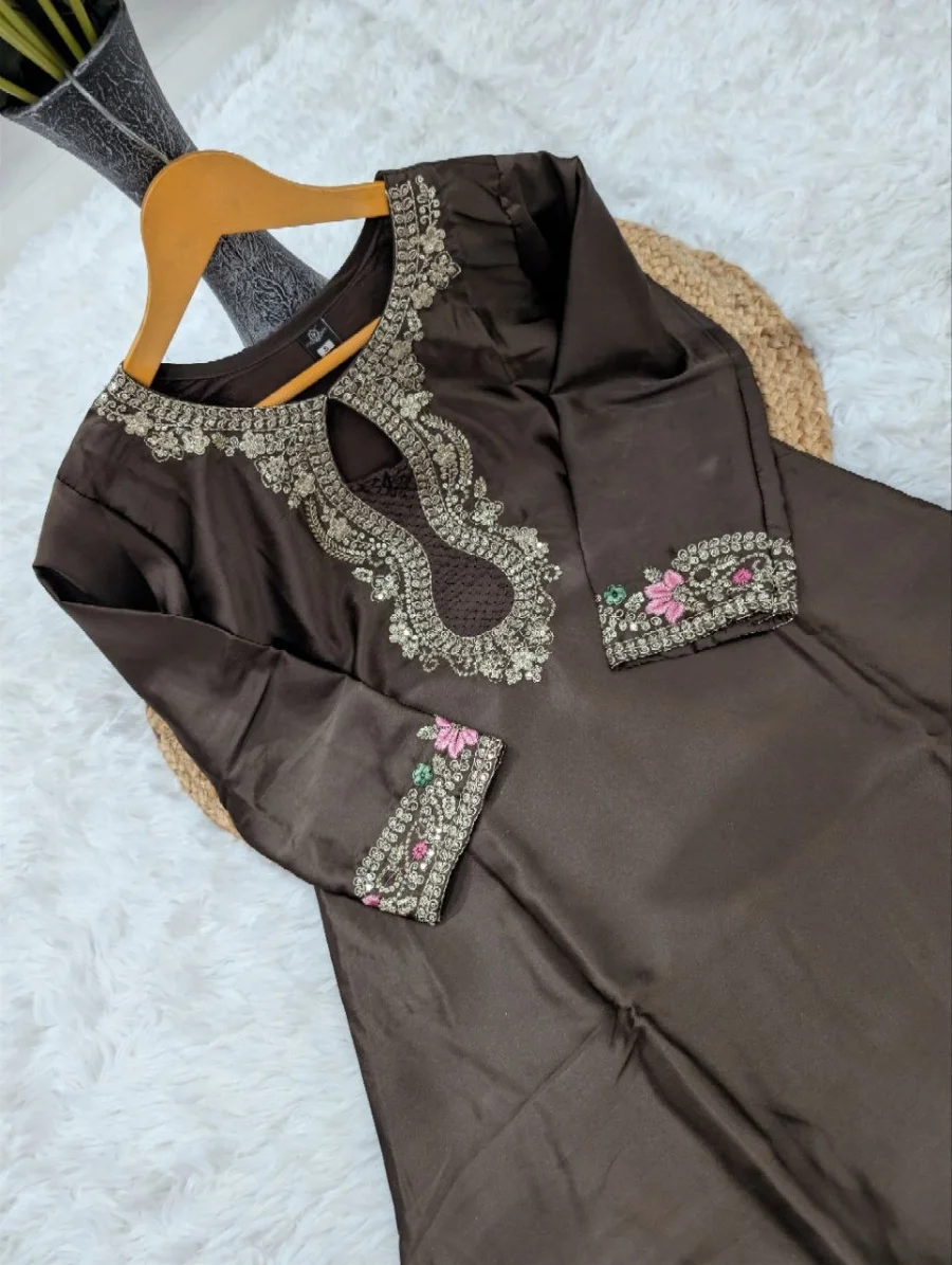 3FANCY JAPAN SATIN SEQUENCE CODING EMBROIDERY WORK TOP PATIYALA WITH DUPATTA FESTIVE WEAR WHOLESALE PRICE ETHNIC GARMENT (21)