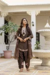 3FANCY JAPAN SATIN SEQUENCE CODING EMBROIDERY WORK TOP PATIYALA WITH DUPATTA FESTIVE WEAR WHOLESALE PRICE ETHNIC GARMENT (23)