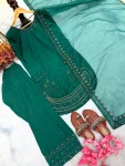 3FANCY NATURAL CREPE EMBROIDERY 3 MM SEQUENCE WORK WITH CUTWORK TOP PATIYALA WITH DUPATTA FESTIVE WEAR WHOLESALE PRICE ETHNIC GARMENT (19)