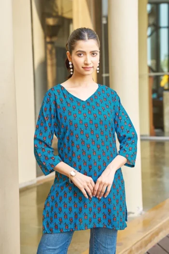 FANCY POLY RAYON PRINT WORK TOP RAMA