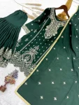 3MODERN CHINON SILK EMBROIDERY SEQUENCE WORK WITH RIVET MOTI WORK TOP SHARARA WITH DUPATTA FESTIVE WEAR WHOLESALE PRICE ETHNIC GARMENT (8)