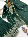 3MODERN CHINON SILK EMBROIDERY SEQUENCE WORK WITH RIVET MOTI WORK TOP SHARARA WITH DUPATTA FESTIVE WEAR WHOLESALE PRICE ETHNIC GARMENT (8)