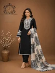 3MODERN FAUX GEORGETTE EMBROIDERY SEQUENCE WORK TOP BOTTOM WITH DUPATTA FESTIVE WEAR WHOLESALE PRICE ETHNIC GARMENT (9)