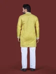 3MODERN SILK EMBROIDERY WORK MEN’S KURTA PAYJAMA WEDDING WEAR WHOLESALE PRICE ETHNIC GARMENT (17)