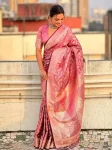3MOST PICKED LICHI SILK JACQUARD WORK SAREE WITH UNSTITCHED BLOUSE WEDDING WEAR WHOLESALE PRICE ETHNIC GARMENT (26)