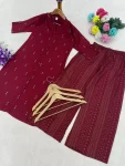 3NEW ARRIVAL RAYON FOIL WORK TOP PENT SET DAILY WEAR WHOLESALE PRICE ETHNIC GARMENT (2)