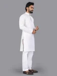 3RICH LOOK COTTON CHIKANKARI EMBROIDERY WORK MEN’S KURTA PAYJAMA FESTIVE WEAR WHOLESALE PRICE ETHNIC GARMENT (11)