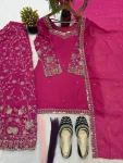 3RICH LOOK FENDY SILK THREAD WITH SEQUENCE EMBROIDERY, ZARI WORK TOP PALAZZO WITH DUPATTA FESTIVE WEAR WHOLESALE PRICE ETHNIC GARMENT (22)