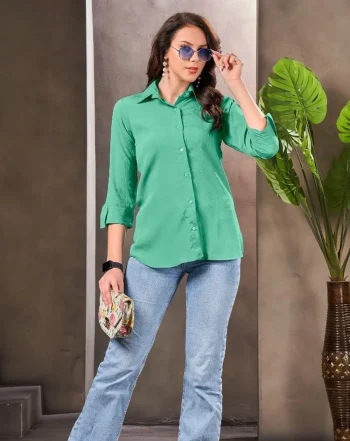 RICH LOOK RINKAL COTTON PLAIN SHIRT  RAMA