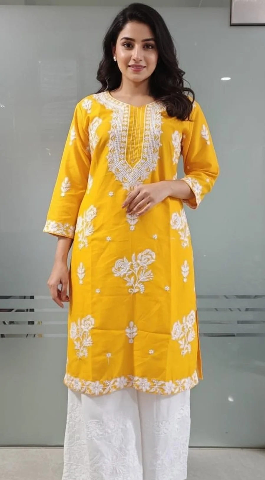 3TRENDING COTTON EMBROIDERY WORK TOP BOTTOM SET DAILY WEAR WHOLESALE PRICE ETHNIC GARMENT (8)