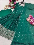 4DESIGNER CHINON SILK EMBROIDERY SEQUENCE WORK WITH REAL MIRROR HAND WORK GOWN BOTTOM WITH DUPATTA FESTIVE WEAR WHOLESALE PRICE ETHNIC GARMENT (12)