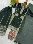 4DESIGNER FENDY SILK EMBROIDERY CODING AND SEQUENCE WORK TOP PALAZZO WITH DUPATTA FESTIVE WEAR WHOLESALE PRICE ETHNIC GARMENT (39)