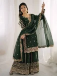4DESIGNER FENDY SILK EMBROIDERY CODING AND SEQUENCE WORK TOP PALAZZO WITH DUPATTA FESTIVE WEAR WHOLESALE PRICE ETHNIC GARMENT (39)