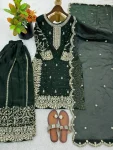 4DESIGNER FENDY SILK EMBROIDERY CODING AND SEQUENCE WORK TOP PALAZZO WITH DUPATTA FESTIVE WEAR WHOLESALE PRICE ETHNIC GARMENT (39)
