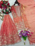 4DESIGNER GMY SILK EMBROIDERY 5 MM SEQUENCE WORK TOP PALAZZO WITH DUPATTA FESTIVE WEAR WHOLESALE PRICE ETHNIC GARMENT (13)