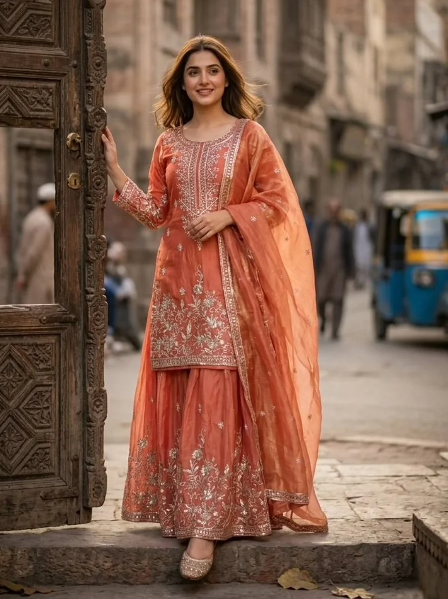 4DESIGNER GMY SILK EMBROIDERY 5 MM SEQUENCE WORK TOP PALAZZO WITH DUPATTA FESTIVE WEAR WHOLESALE PRICE ETHNIC GARMENT (13)