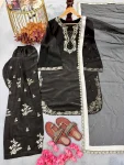 4DESIGNER ROMAN GLASS SILK EMBROIDERY 3 MM SEQUENCE WORK WITH RIVET MOTI WORK TOP PATIYALA WITH DUPATTA FESTIVE WEAR WHOLESALE PRICE ETHNIC GARMENT (9)