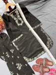 4DESIGNER ROMAN GLASS SILK EMBROIDERY 3 MM SEQUENCE WORK WITH RIVET MOTI WORK TOP PATIYALA WITH DUPATTA FESTIVE WEAR WHOLESALE PRICE ETHNIC GARMENT (9)