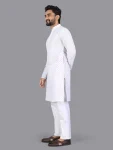 4FANCY COTTON CHIKANKARI EMBROIDERY WORK MEN’S KURTA PAYJAMA FESTIVE WEAR WHOLESALE PRICE ETHNIC GARMENT (11)