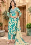 FANCY RAYON DIGITAL PRINT WORK TOP BOTTOM WITH DUPATTA RAMA