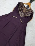 4FANCY VICHITRA SILK SEQUENCE CODING EMBROIDERY WORK TOP BOTTOM WITH DUPATTA FESTIVE WEAR WHOLESALE PRICE ETHNIC GARMENT (28)