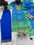 4MODERN CHINON DIGITAL PRINT AND EMBROIDERY WITH HAND MIRROR WORK TOP BOTTOM WITH DUPATTA FESTIVE WEAR WHOLESALE PRICE ETHNIC GARMENT (13)