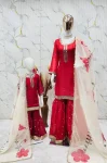 4MODERN GMY SILK EMBROIDERY SEQUENCE WORK MOTHER DAUGHTER SET FESTIVE WEAR WHOLESALE PRICE ETHNIC GARMENT (15)