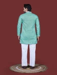 4MODERN SILK EMBROIDERY WORK MEN’S KURTA PAYJAMA WEDDING WEAR WHOLESALE PRICE ETHNIC GARMENT (13)