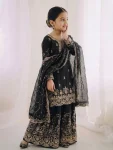 4NEW ARRIVAL GMY SILK EMBROIDERY SEQUENCE WORK MOTHDER DAUGHTER SET FESTIVE WEAR WHOLESALE PRICE ETHNIC GARMENT (5)