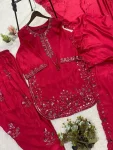 4RICH LOOK CHINON SEQUENCE EMBROIDERY WORK TOP PATIYALA WITH DUPATTA FESTIVE WEAR WHOLESALE PRICE ETHNIC GARMENT (25)