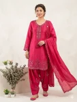 4RICH LOOK CHINON SEQUENCE EMBROIDERY WORK TOP PATIYALA WITH DUPATTA FESTIVE WEAR WHOLESALE PRICE ETHNIC GARMENT (25)