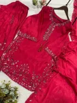 4RICH LOOK CHINON SEQUENCE EMBROIDERY WORK TOP PATIYALA WITH DUPATTA FESTIVE WEAR WHOLESALE PRICE ETHNIC GARMENT (25)