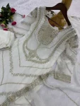 4RICH LOOK FENDY SILK EMBROIDERY SEQUENCE WORK TOP PALAZZO WITH DUPATTA WEDDING WEAR WHOLESALE PRICE ETHNIC GARMENT (18)