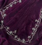 4TRENDING FENDY SATIN KHATLI CUT DANA HANDWORK WITH ARC BORDER WORK SAREE WITH UNSTITCHED BLOUSE PARTY WEAR WHOLESALE PRICE ETHNIC GARMENT (11)
