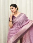 5CLASSIC LICHI SILK JACQUARD WORK SAREE WITH UNSTITCHED BLOUSE FESTIVE WEAR WHOLESALE PRICE ETHNIC GARMENT (28)