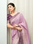 5CLASSIC LICHI SILK JACQUARD WORK SAREE WITH UNSTITCHED BLOUSE FESTIVE WEAR WHOLESALE PRICE ETHNIC GARMENT (28)