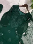 5MODERN GEORGETTE SEQUENCE EMBROIDERY WORK TOP SHARARA WITH DUPATTA FESTIVE WEAR WHOLESALE PRICE ETHNIC GARMENT (13)