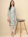 5RICH LOOK GEORGETTE LUCKNOWI CHIKANKARI WORK ONLY KURTI FESTIVE WEAR WHOLESALE PRICE ETHNIC GARMENT (14)