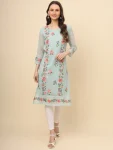 5RICH LOOK GEORGETTE LUCKNOWI CHIKANKARI WORK ONLY KURTI FESTIVE WEAR WHOLESALE PRICE ETHNIC GARMENT (14)