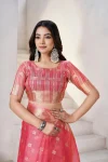 5RICH LOOK LINEN COTTON SILK GOLD ZARI AND SELF DESIGN WORK SAREE WITH UNSTITCHED BLOUSE FESTIVE WEAR WHOLESALE PRICE ETHNIC GARMENT (4)