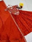 5RICH LOOK VICHITRA SILK EMBROIDERY THREAD & SEQUENCE WORK LEHENGA CHOLI WITH DUPATTA WEDDING WEAR WHOLESALE PRICE ETHNIC GARMENT (31)