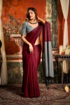 6MODERN MUL COTTON CONTRAST PALLU & FANCY TASSELS WORK SAREE WITH UNSTITCHED BLOUSE FESTIVE WEAR WHOLESALE PRICE ETHNIC GARMENT (19)