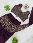 6TRENDING RANGOLI SILK EMBROIDERY THREAD & SEMI BEADS WORK READY TO WEAR SAREE WITH STITCHED BLOUSE PARTY WEAR WHOLESALE PRICE ETHNIC GARMENT (14)