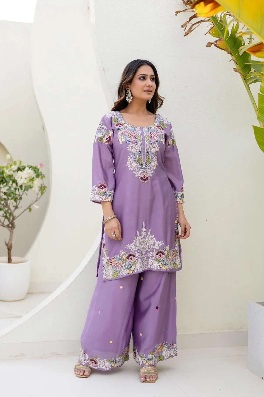 7MODERN CHINON COTTON EMBROIDERY WORK WITH ZARDOSI HAND WORK TOP PALAZZO WITH DUPATTA WEDDING WEAR WHOLESALE PRICE ETHNIC GARMENT (4)