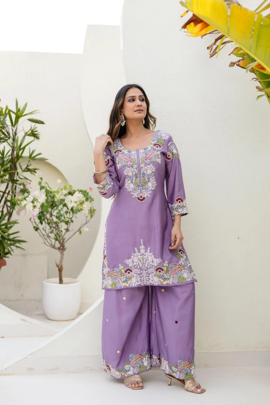 7MODERN CHINON COTTON EMBROIDERY WORK WITH ZARDOSI HAND WORK TOP PALAZZO WITH DUPATTA WEDDING WEAR WHOLESALE PRICE ETHNIC GARMENT (8)