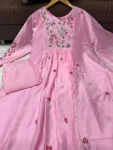 7RICH LOOK CHANDERI SILK EMBROIDERY WORK TOP BOTTOM WITH DUPATTA FESTIVE WEAR WHOLESALE PRICE ETHNIC GARMENT (12)