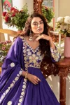 7TRENDING VICHITRA CODING SEQUENCE EMBROIDERY WORK GOWN WITH DUPATTA FESTIVE WEAR WHOLESALE PRICE ETHNIC GARMENT (19)