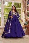 7TRENDING VICHITRA CODING SEQUENCE EMBROIDERY WORK GOWN WITH DUPATTA FESTIVE WEAR WHOLESALE PRICE ETHNIC GARMENT (19)